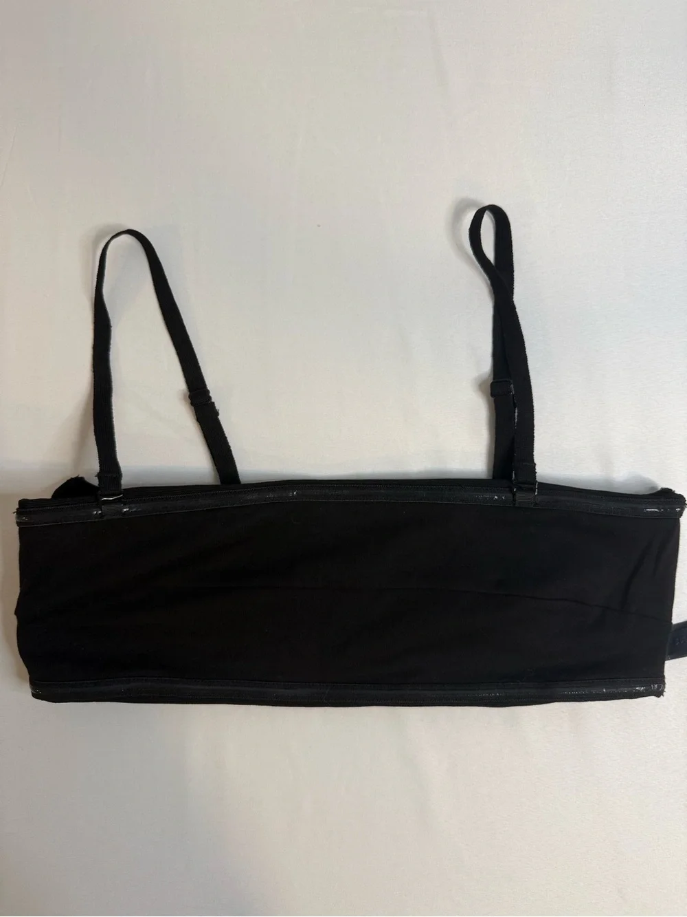 NWT SKIMS Knit Swim Bandeau Bikini Top - Onyx Black - Size Large